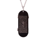 Boys Sport Skateboard Stainless Steel Cross Necklace