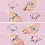 DIY Colorful Beads Alloy Bracelet Set Earring Kit