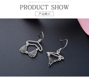Bra Drop Earrings 925 Sterling Silver