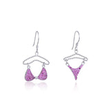 Bra Drop Earrings 925 Sterling Silver