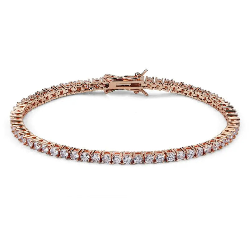 Gold Link Bracelet with Heart Charm