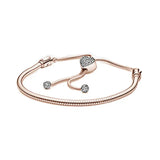 925 Sterling Silver Adjustable Bracelet for Charm Pendants