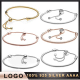 925 Sterling Silver Adjustable Bracelet for Charm Pendants