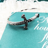 925 Sterling Silver Sword Bracelet Bangle Vintage Gift