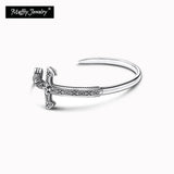 925 Sterling Silver Royal Sword Bracelet Bangle Vintage Gift