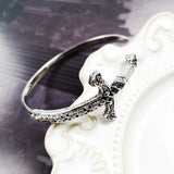 925 Sterling Silver Royal Sword Bracelet Bangle Vintage Gift