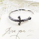 925 Sterling Silver Sword Bracelet Bangle Vintage Gift