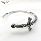 925 Sterling Silver Sword Bracelet Bangle Vintage Gift