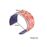 Flower Leather Cuff Bracelet for Women - Bigoux