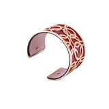 Flower Leather Cuff Bracelet for Women - Bigoux