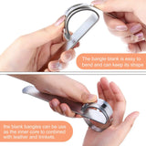 Stainless Steel DIY Bangle Cuff Kit, 10 Pcs Metal Engraving Bracelet Blanks