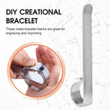 Stainless Steel DIY Bangle Cuff Kit, 10 Pcs Metal Engraving Bracelet Blanks