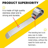 Bracelet Bending Kit with 3 Pcs Steel Blanks - Tool for Metal Stamping Bracelets