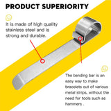 Bracelet Bending Bar Kit with 3 Pcs Stainless Steel Bracelet Blank