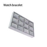 Bracelet Box Earring Tray 12 Grid with Pillow Jewelry Holder