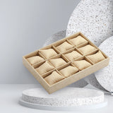Bracelet Box Earring Tray 12 Grid with Pillow Jewelry Holder