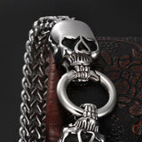 Men's Stainless Steel Polished Silver Chain Bracelet 8.66inch 12mm