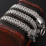 Men's Stainless Steel Polished Silver Chain Bracelet 8.66inch 12mm