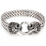 Men's Stainless Steel Polished Silver Chain Bracelet 8.66inch 12mm