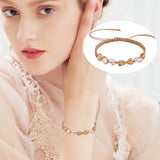 Crystal Gravel Bracelet, Hand Woven Flat Knot Shapeless Rough Stone Bracelet Set
