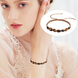 Crystal Gravel Bracelet, Hand Woven Flat Knot Shapeless Rough Stone Bracelet Set
