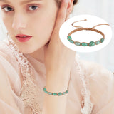 Crystal Gravel Bracelet, Hand Woven Flat Knot Shapeless Rough Stone Bracelet Set