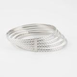 Silver Plated Belly Dance Bangle Indian Ethnic Jewelry