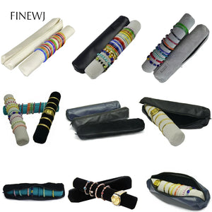 Bracelet Display Holder Bar Bangle Watch Storage Bag Case PU Leather