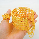 Dubai Tassels Cuff Bracelet&Ring Set African Bracelet For Women