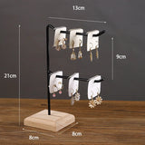 Bracelet Earring Display Holder with Wood Base