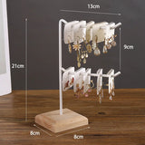 Bracelet Earring Display Holder with Wood Base