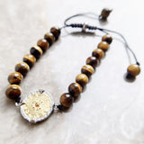 Tiger Eye Elements of Nature Bracelet in 925 Silver