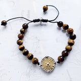 Tiger Eye Elements of Nature Bracelet in 925 Silver
