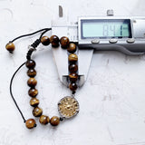 Tiger Eye Elements of Nature Bracelet in 925 Silver