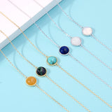 Natural Gem Stone 925 Silver Bracelet Charms Couple Gift