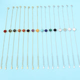 Natural Gem Stone 925 Silver Bracelet Charms Couple Gift