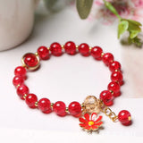 Bracelet Flower Crystal Strawberry Pink Crystal Sun Flower Sisters Student Coupl