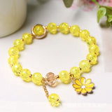 Bracelet Flower Crystal Strawberry Pink Crystal Sun Flower Sisters Student Coupl
