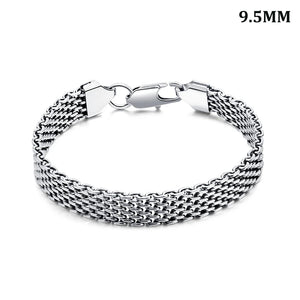 Men's Snake Chain Link Bracelet Stainless Steel Ball Chain