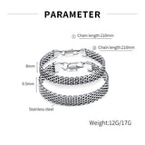 Men's Snake Chain Link Bracelet Stainless Steel Ball Chain