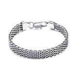 Men's Snake Chain Link Bracelet Stainless Steel Ball Chain