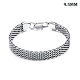 Men's Snake Chain Link Bracelet Stainless Steel Ball Chain
