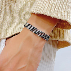 Men's Snake Chain Link Bracelet Stainless Steel Ball Chain