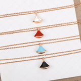 925 Silver Natural Stone Skirt Charm Bracelet for Women