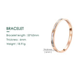 Circle Charm Bracelet Femme Bangles Rosegold Pulseira Feminina Jewelry
