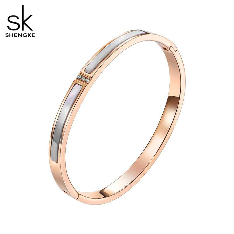 Circle Charm Bracelet Femme Bangles Rosegold Pulseira Feminina Jewelry