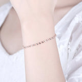 Rose Silver Bracelet for Women Twisted Spiral Wave Grain
