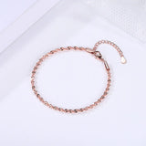 Rose Silver Bracelet for Women Twisted Spiral Wave Grain