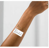 Personalized Name Bracelet for Women - Silver Stainless Steel Jewelry