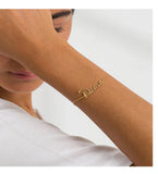 Personalized Name Bracelet for Women - Silver Stainless Steel Jewelry